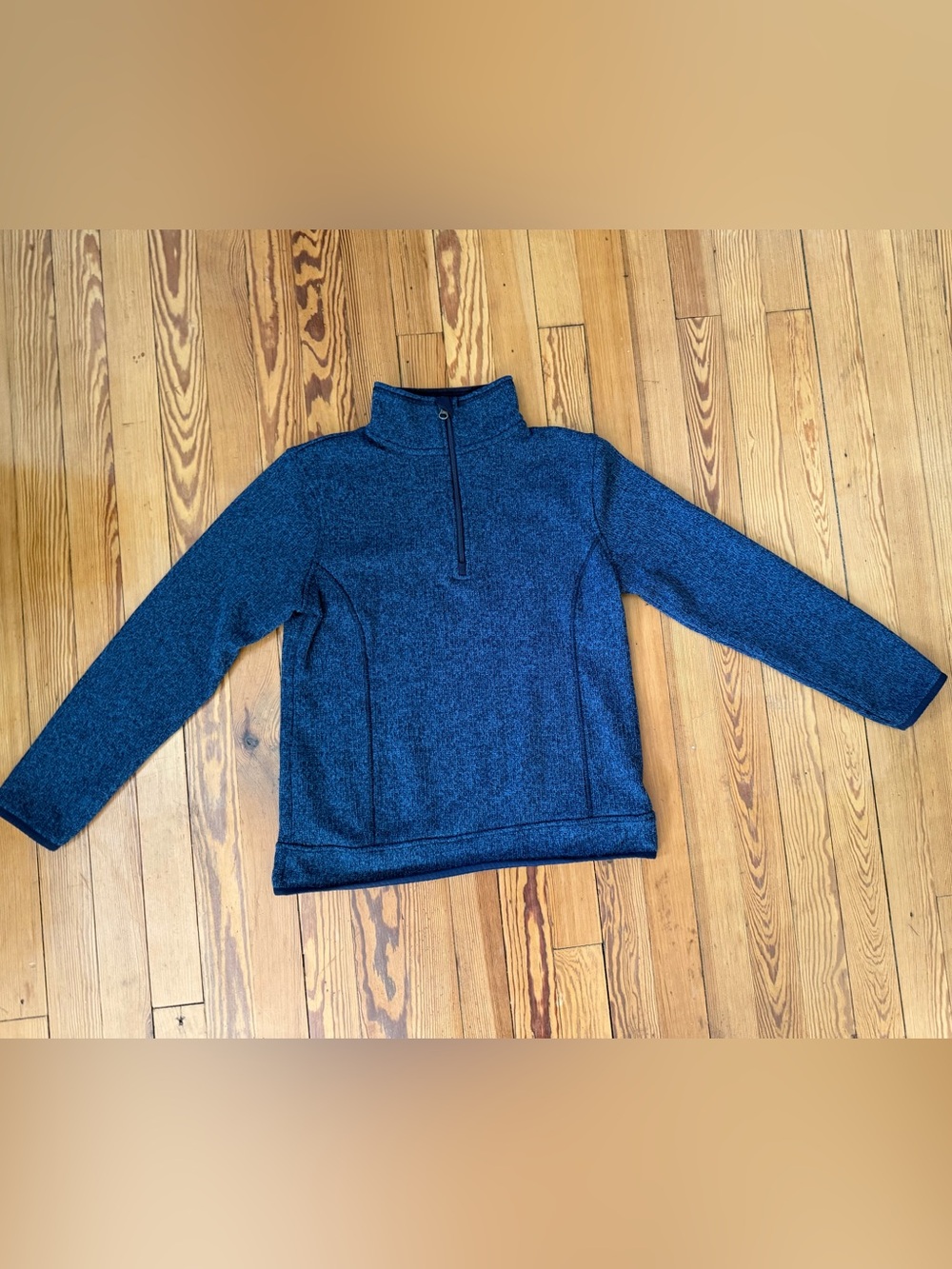Eddie Bauer Blue Sweater Fleece 1/4 Zip Pullover Medium